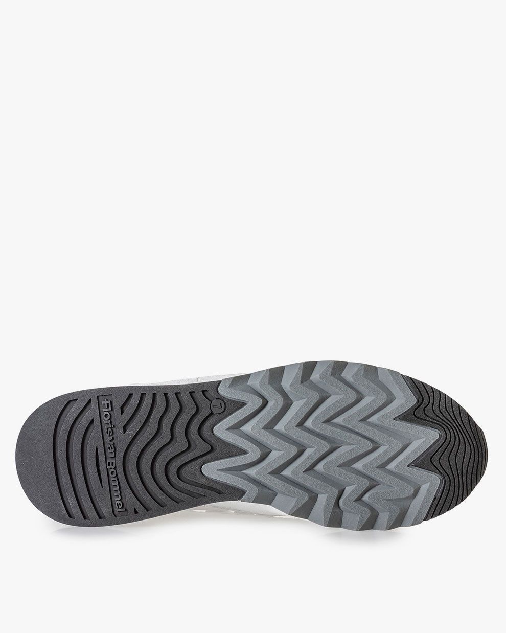 Sneaker with structured pattern white SFM-10092-60-01 | Floris van Bommel®