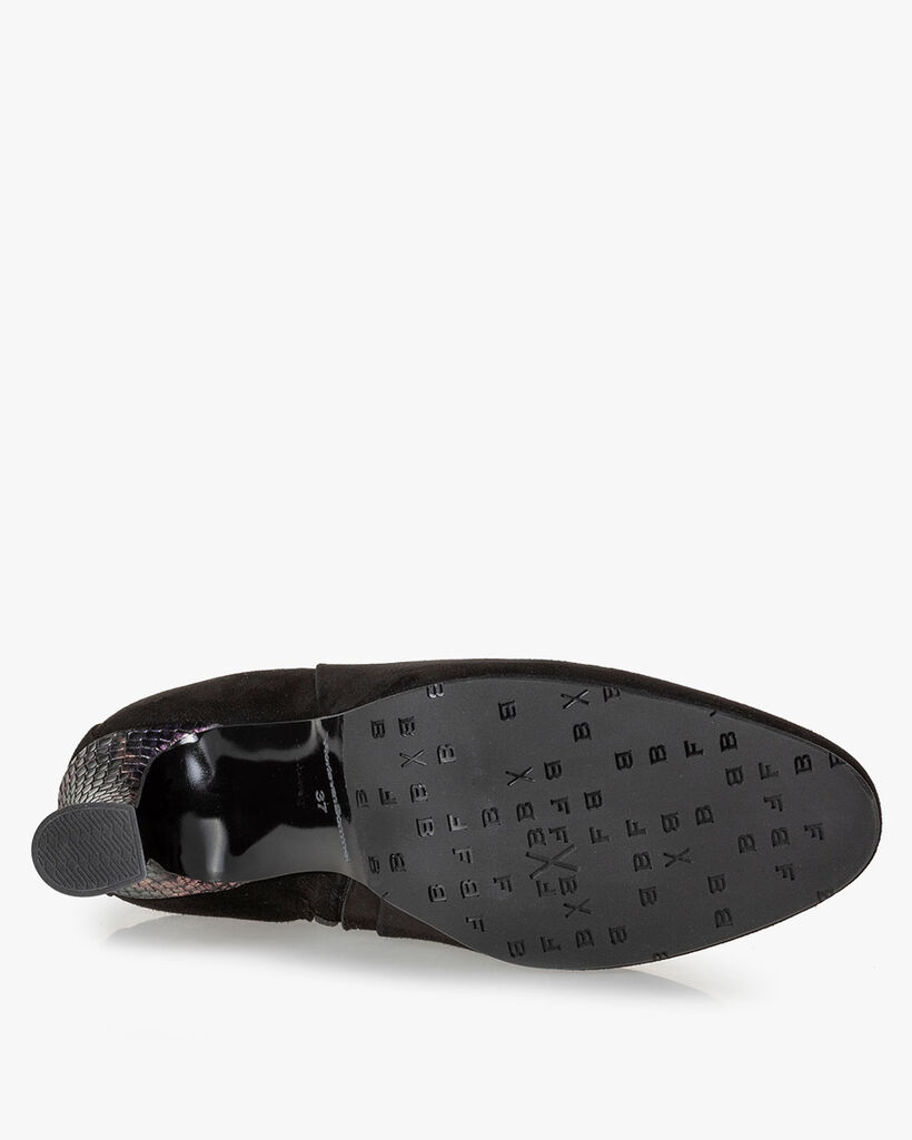 Enkellaars su&egrave;de zwart