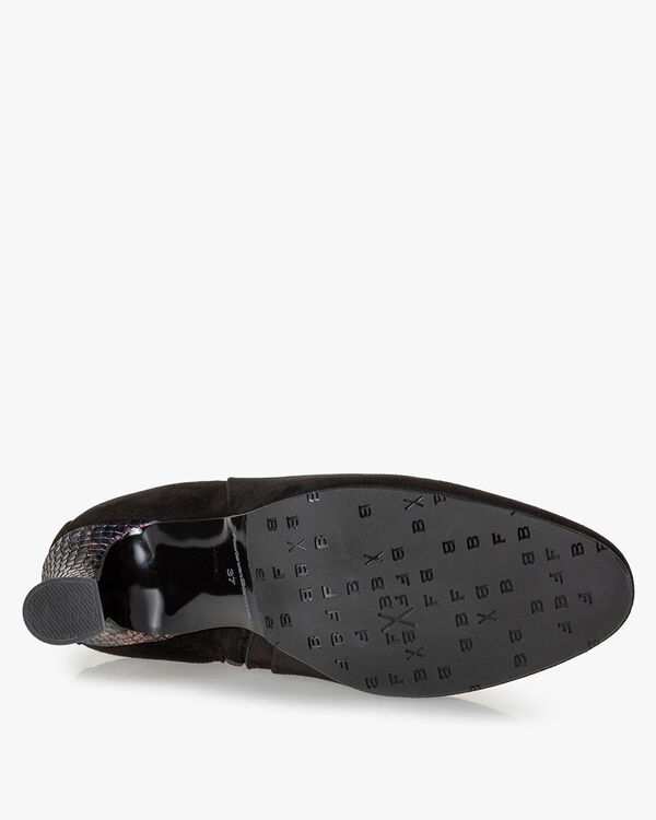 Enkellaars su&egrave;de zwart