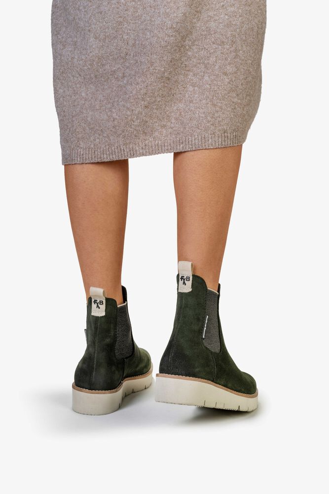 Chelsea boot su&egrave;de groen
