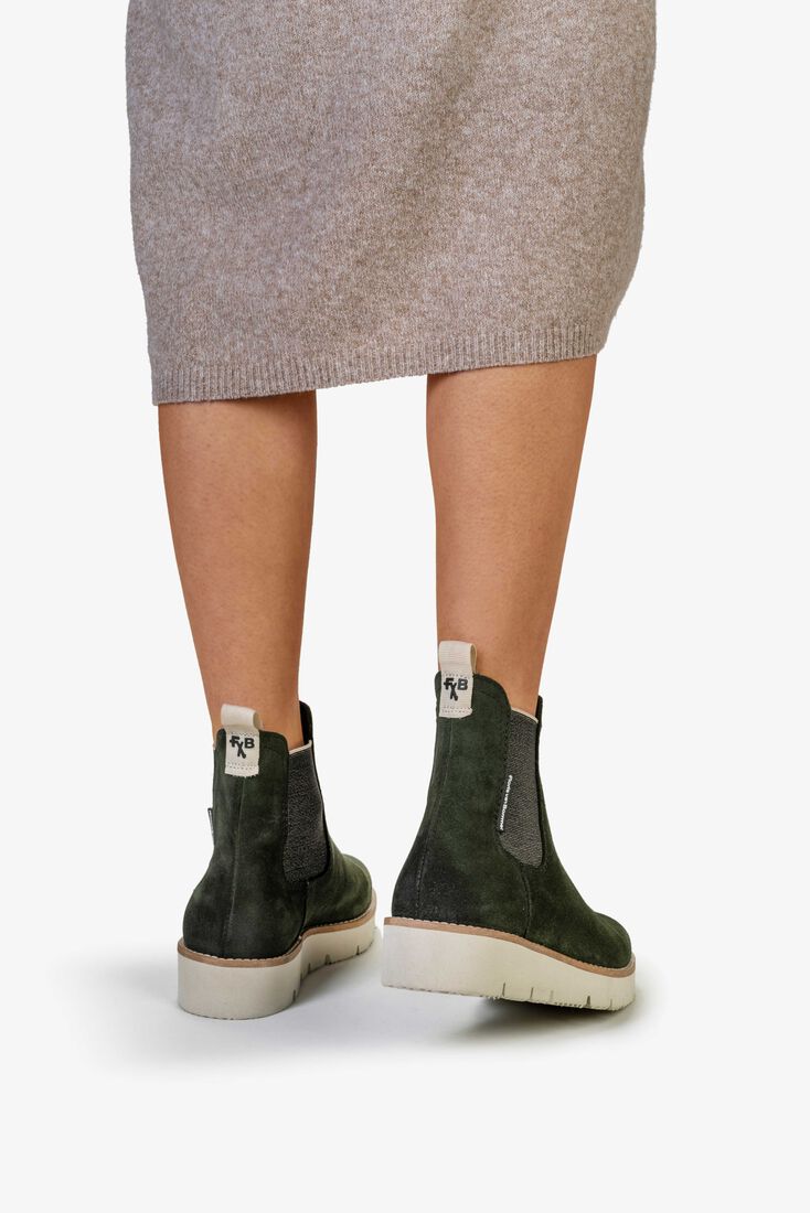 Chelsea boot su&egrave;de groen