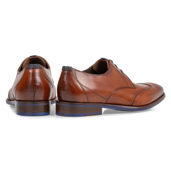Lace shoe cognac calf leather
