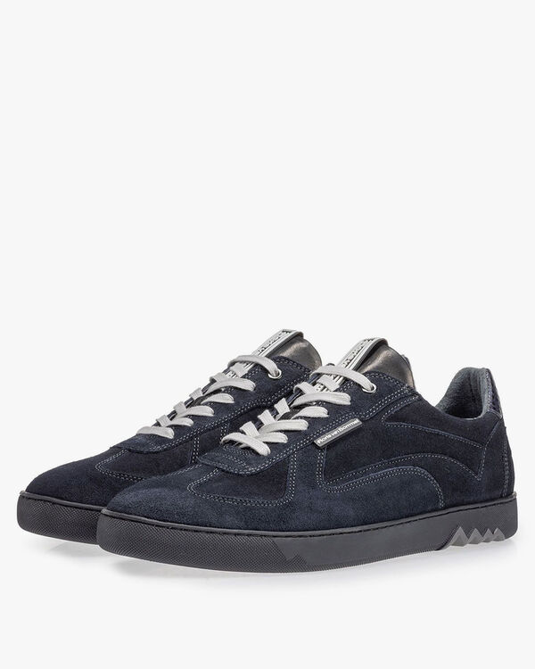 Sneaker donkerblauw su&egrave;de