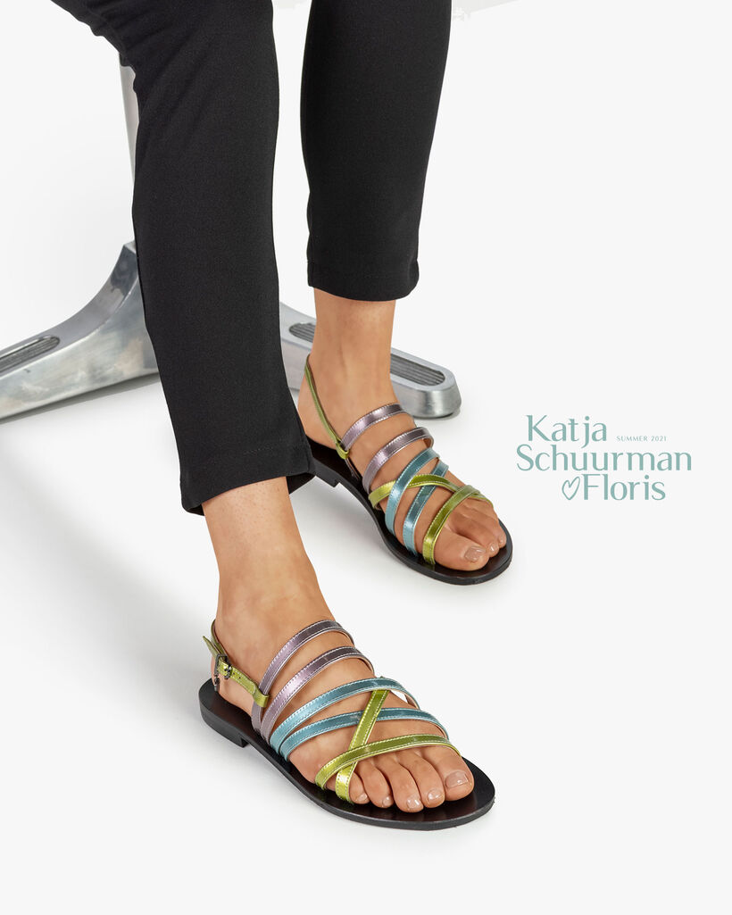 Sandaal lakleer groen