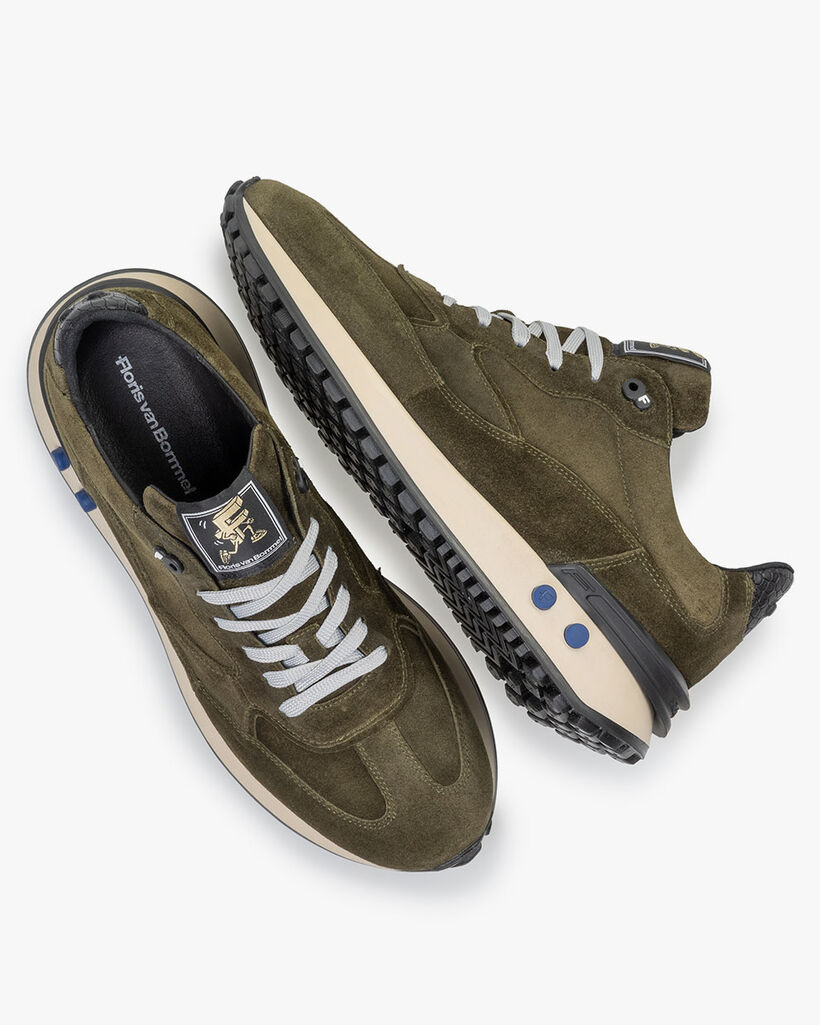 Vinti sneaker suede dark green