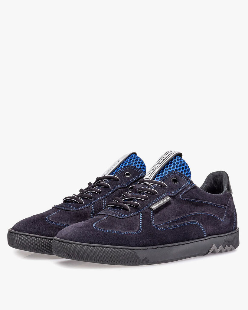 Sneaker su&egrave;de donkerblauw