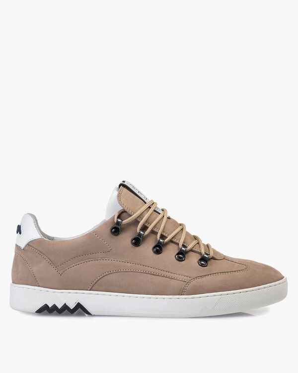Hiking sneaker nubuck leather beige