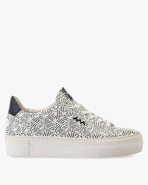 Sneaker zig-zag print black/white