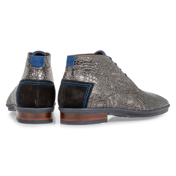 Lace boot with print grey