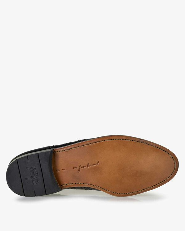 Lace shoe calf leather black