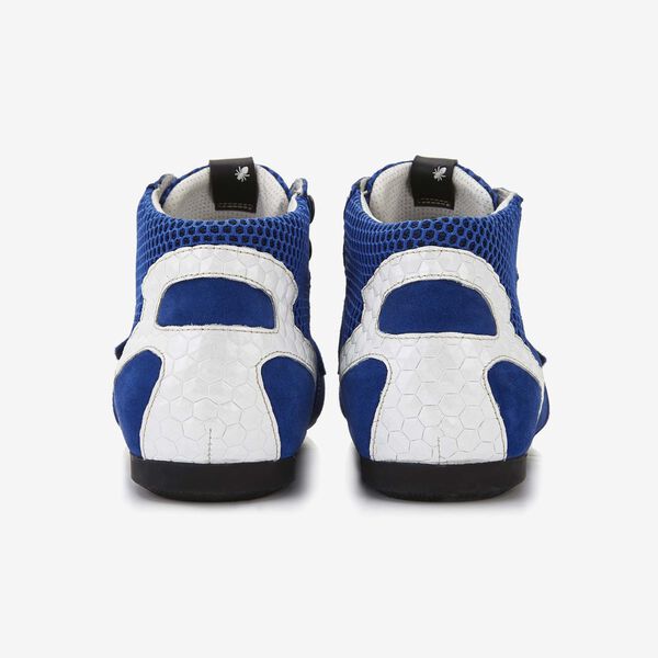Floris van Bommel kobaltblauwe suède heren sneaker