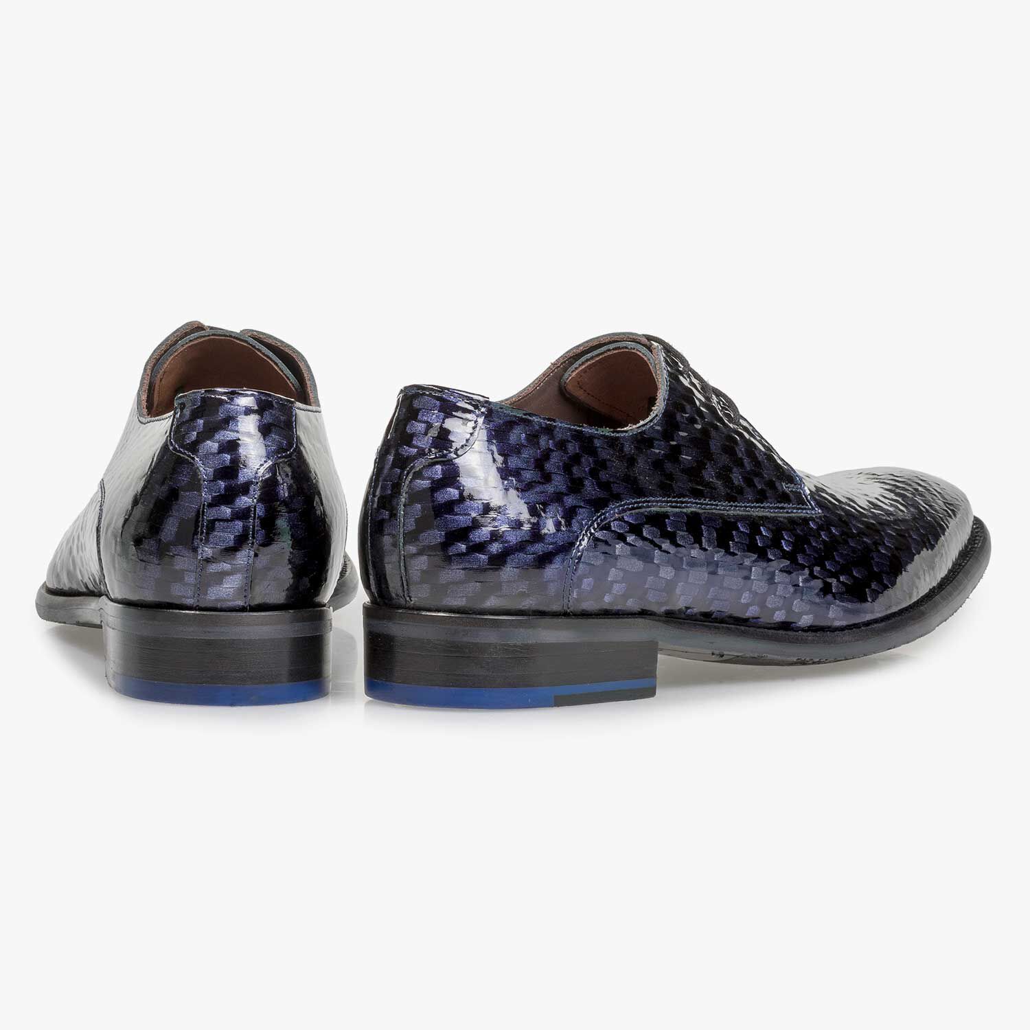 Blauwe lakschoenen outlet