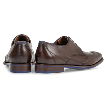 Veterschoen donkerbruin kalfsleer