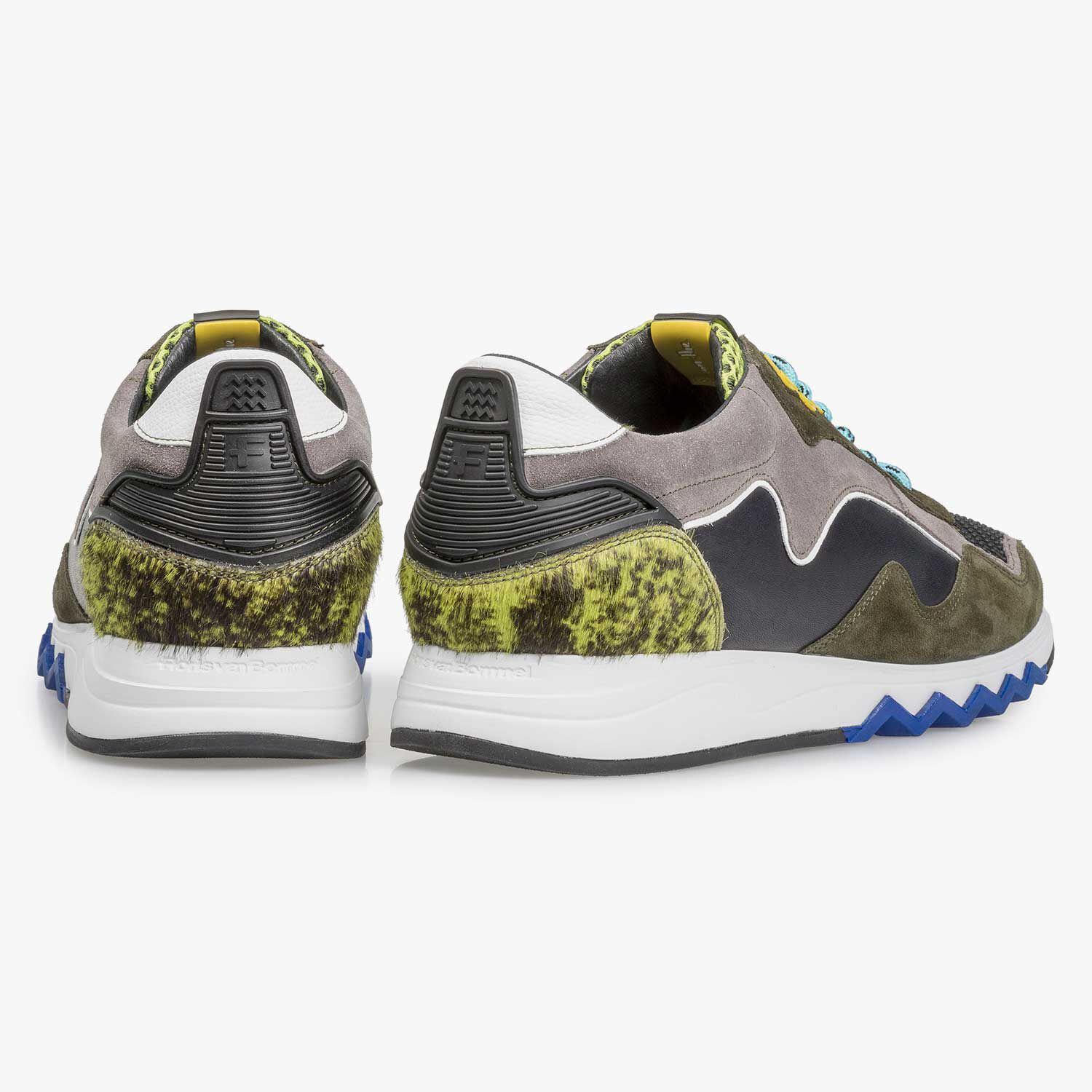Green and yellow suede leather sneaker 16092 08 Floris van Bommel Official