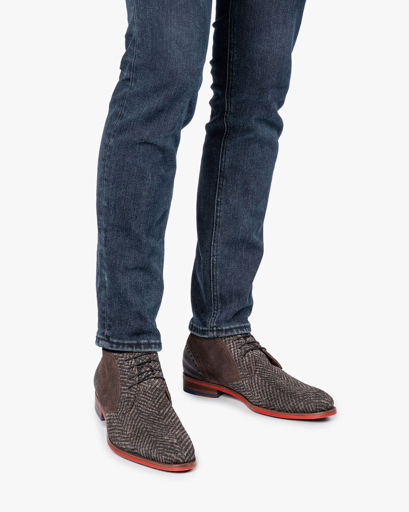 Veterboot grijs met print