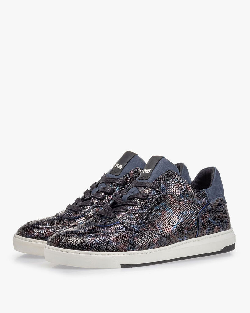 Sneaker snake print blue