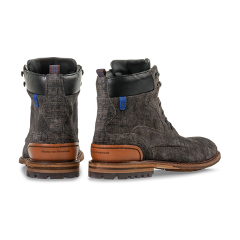 Veterboot su&egrave;de donkergrijs