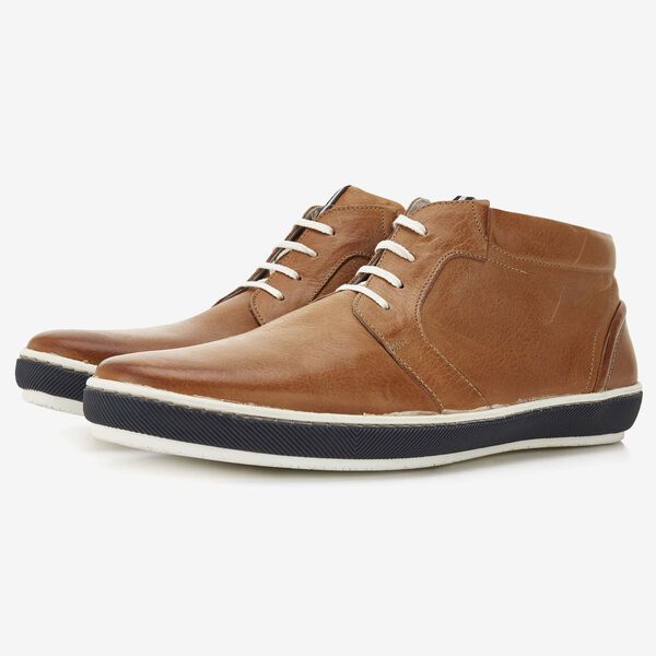 Floris van Bommel cognac leren heren veterboot
