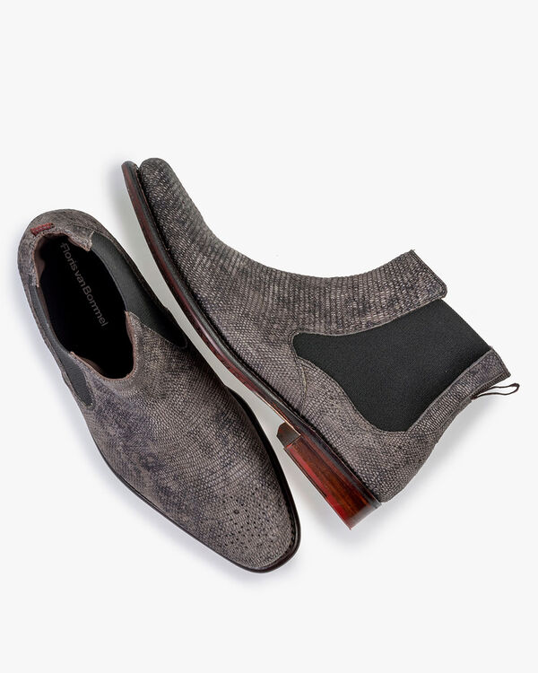 Chelsea boot su&egrave;de donkergrijs