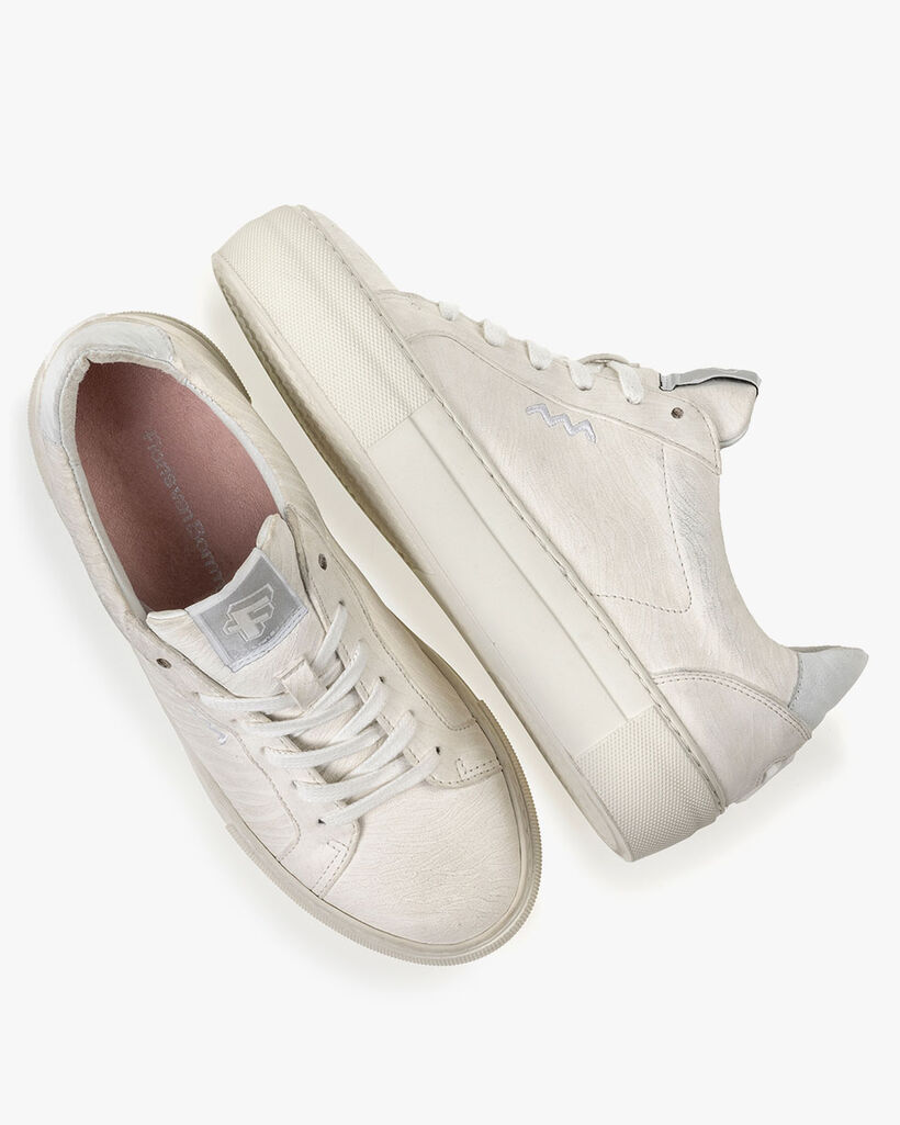 Sneaker geprint leer wit