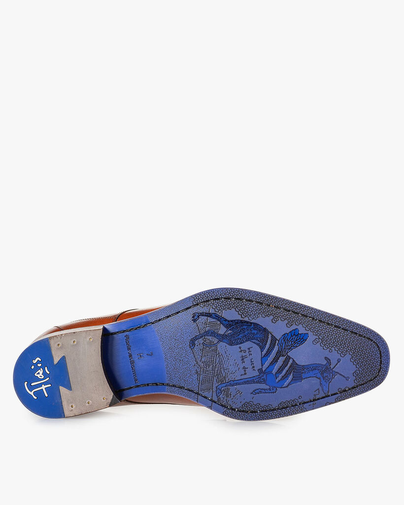 Lace shoe cognac calf leather