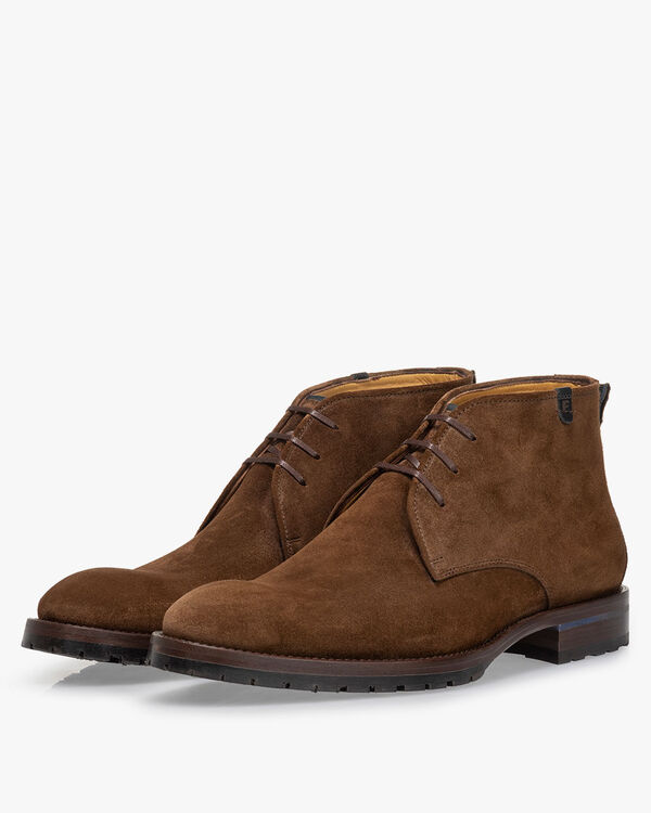 Veterboot su&egrave;de cognac