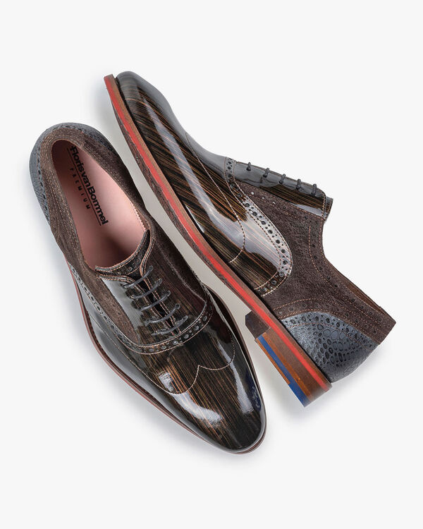 Brogue lakleer brons
