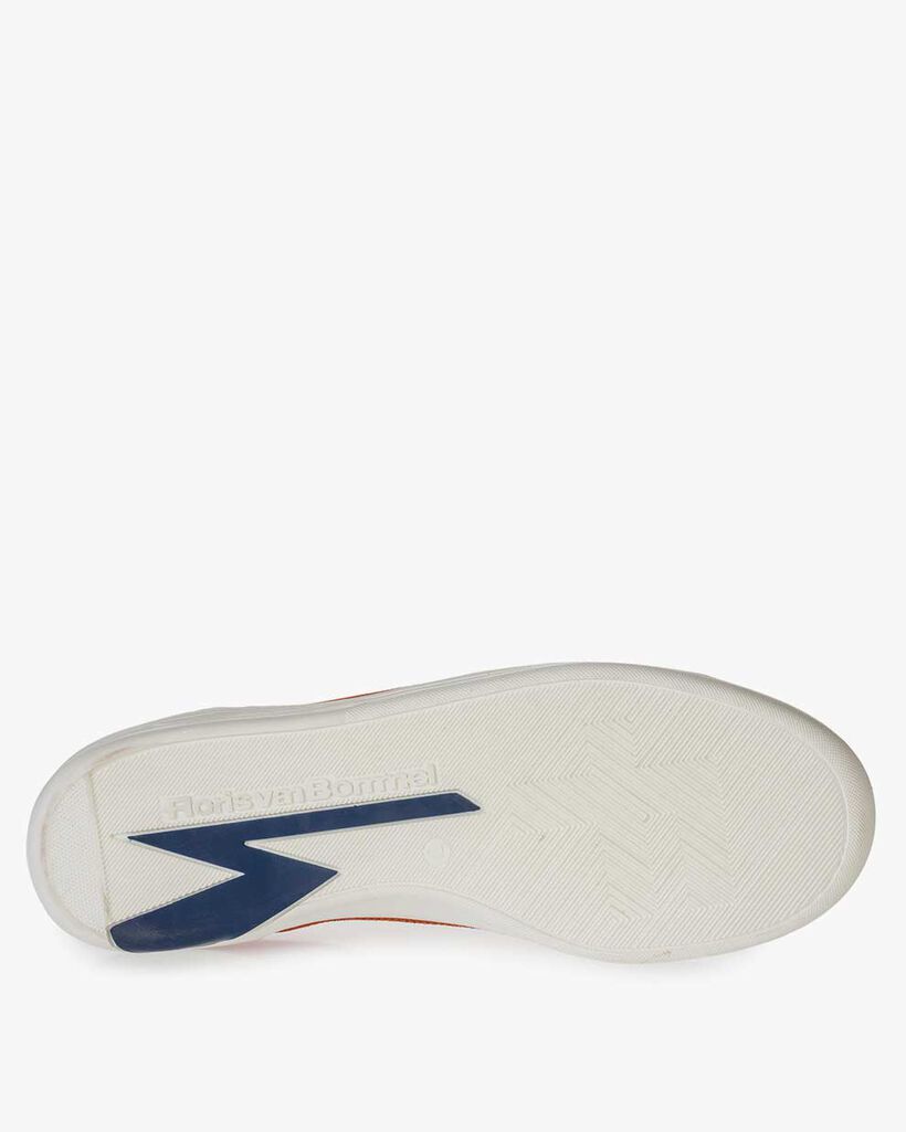 Oranje/rode su&egrave;de sneaker