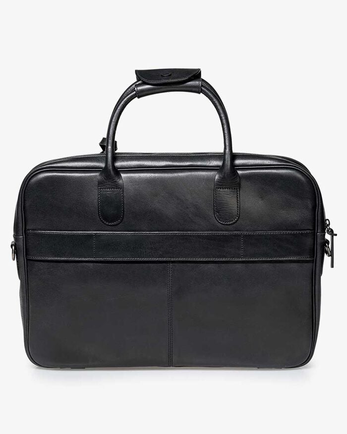 Office sleeve leer zwart