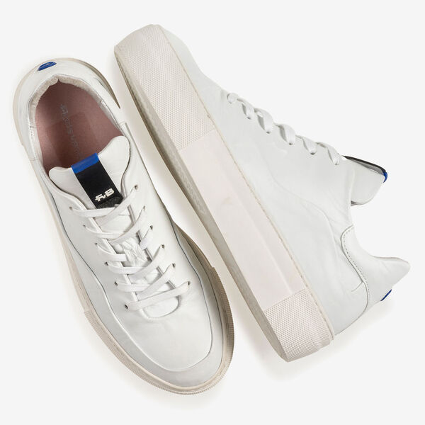 Witte kalfsleren sneaker