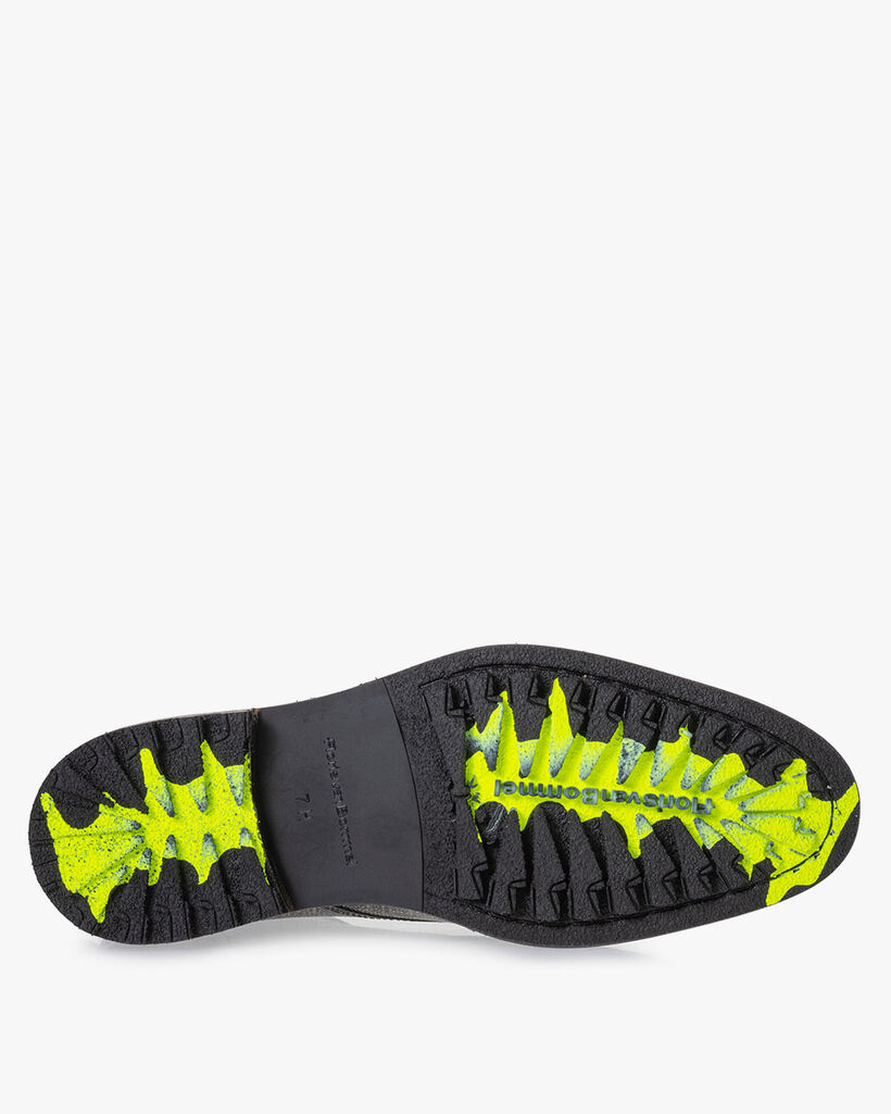 Veterboot geprint leer taupe