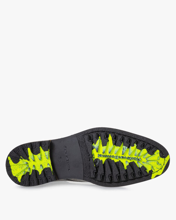 Veterboot geprint leer taupe