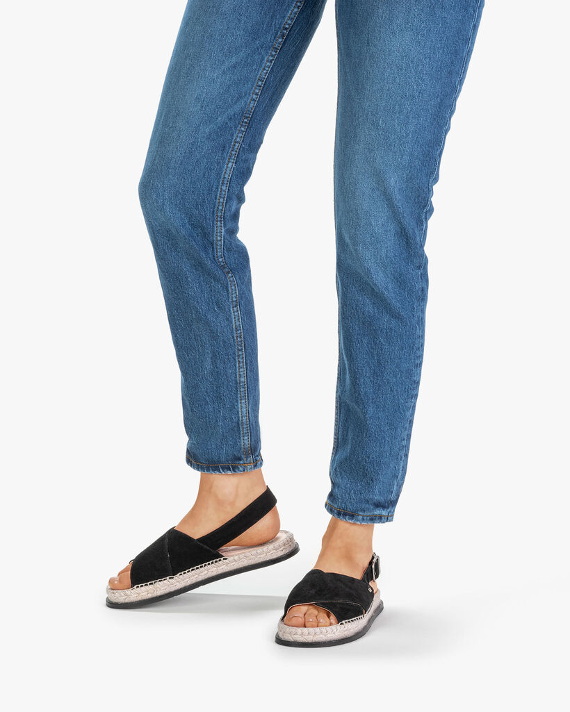 Sandaal su&egrave;de zwart