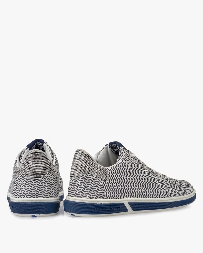 Sneaker leer zwart/wit