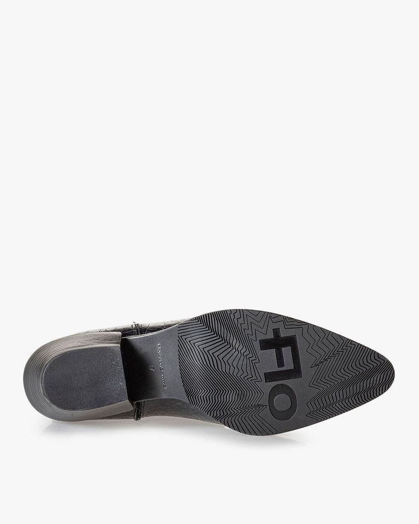 Western boot zwart leer craquel&eacute;