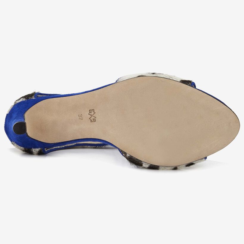 Floris van Bommel animalprint leren dames sandalette