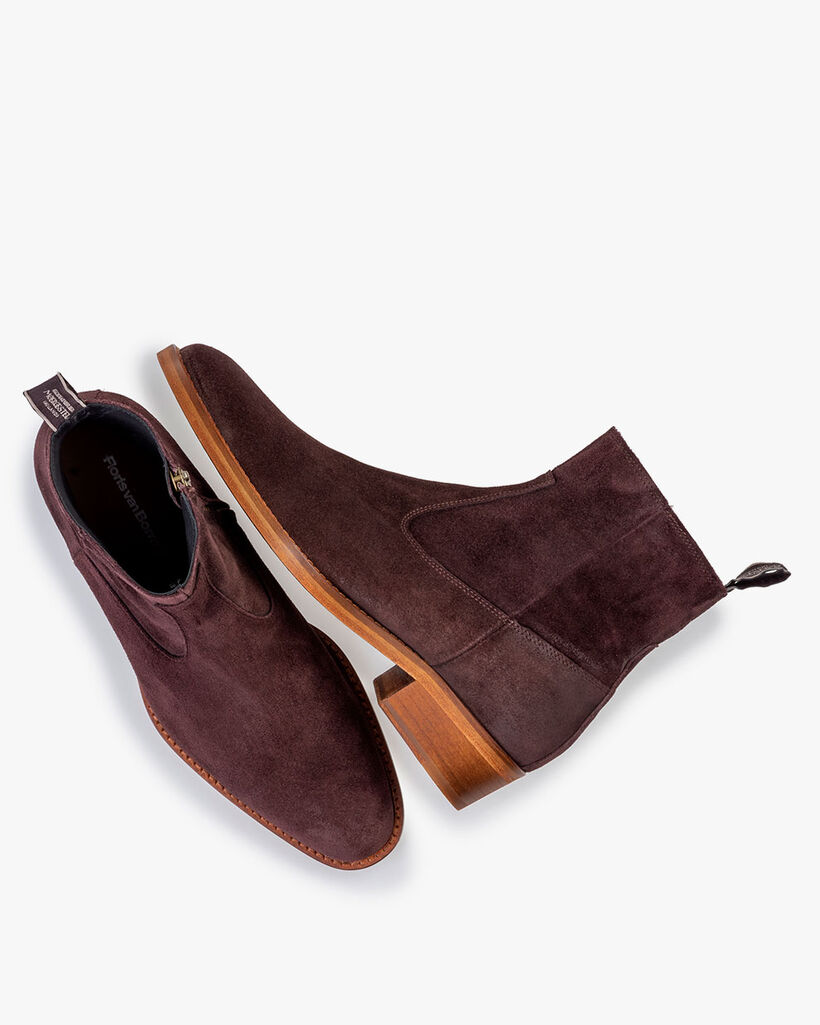 Boot su&egrave;de donkerbruin