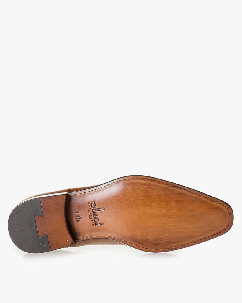 Lace shoe calf leather cognac