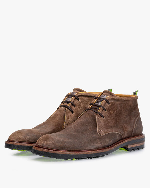 Veterboot su&egrave;de cognac