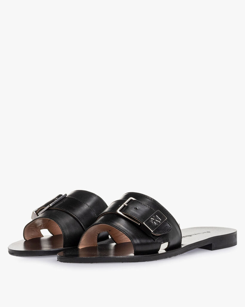 Slipper kalfsleer zwart