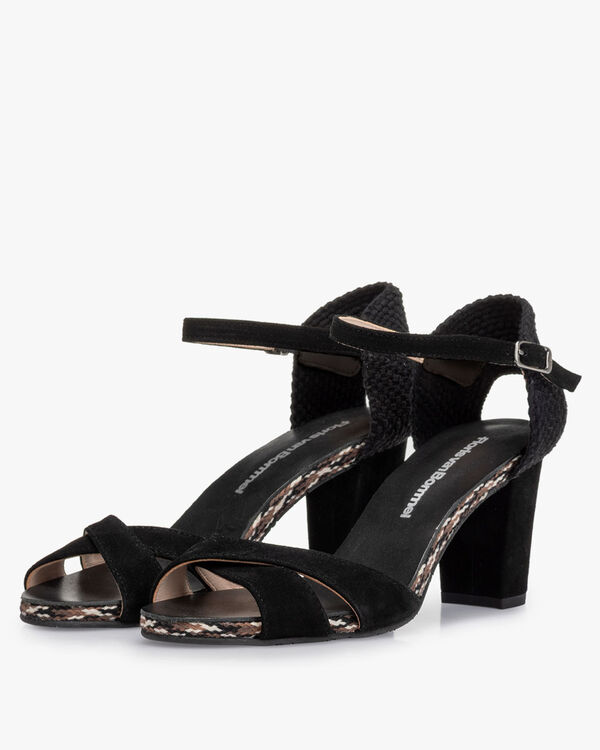 Sandaal su&egrave;de zwart