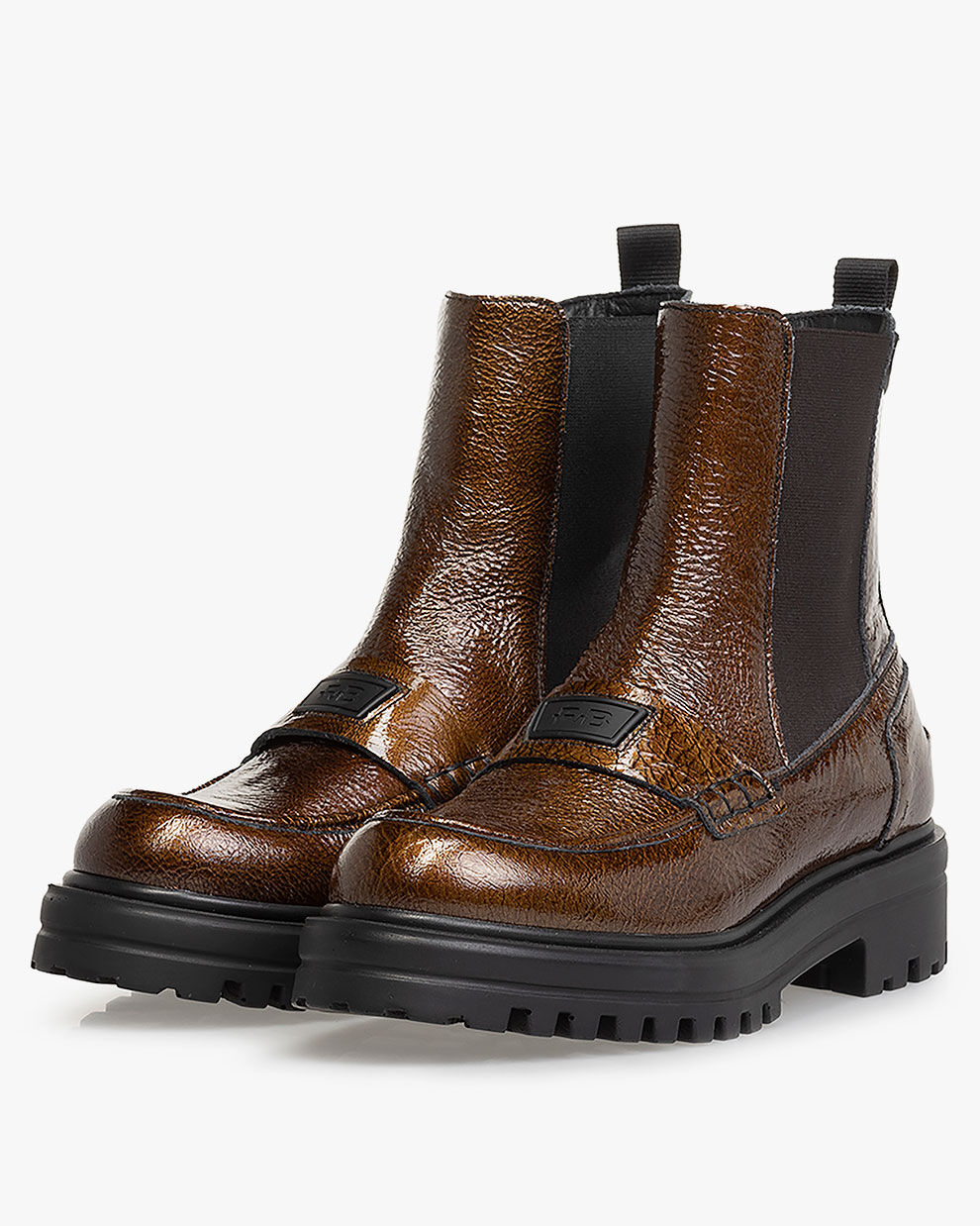 Z_code_z exclusive nora vegan chunky chelsea boots in black croc clearance