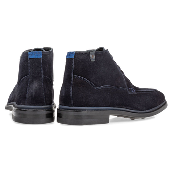 Veterboot blauw su&egrave;de