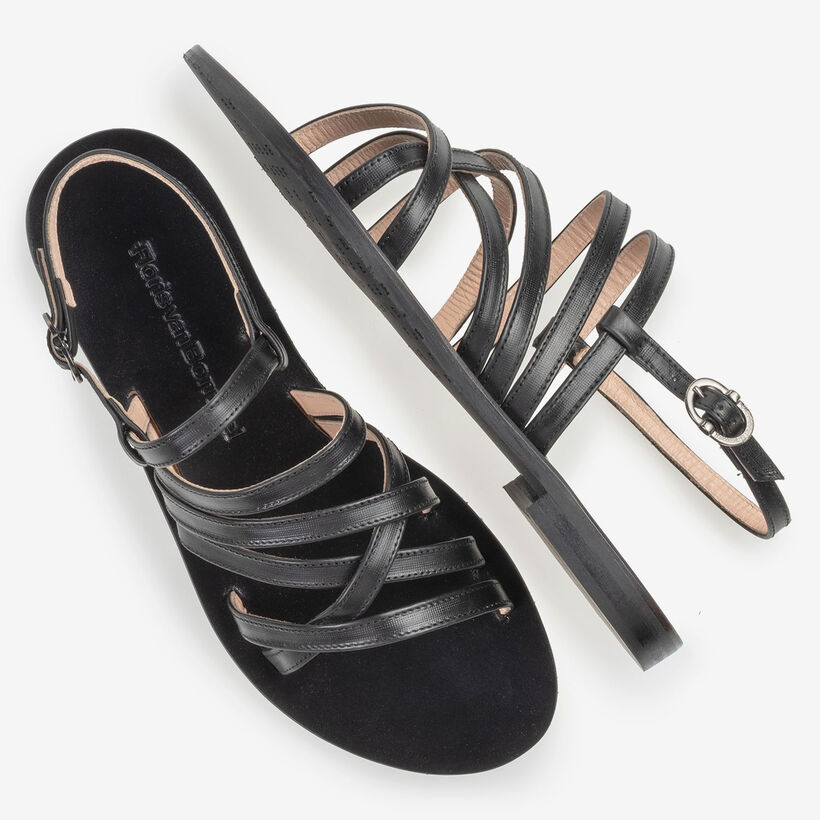 Sandal calf leather black