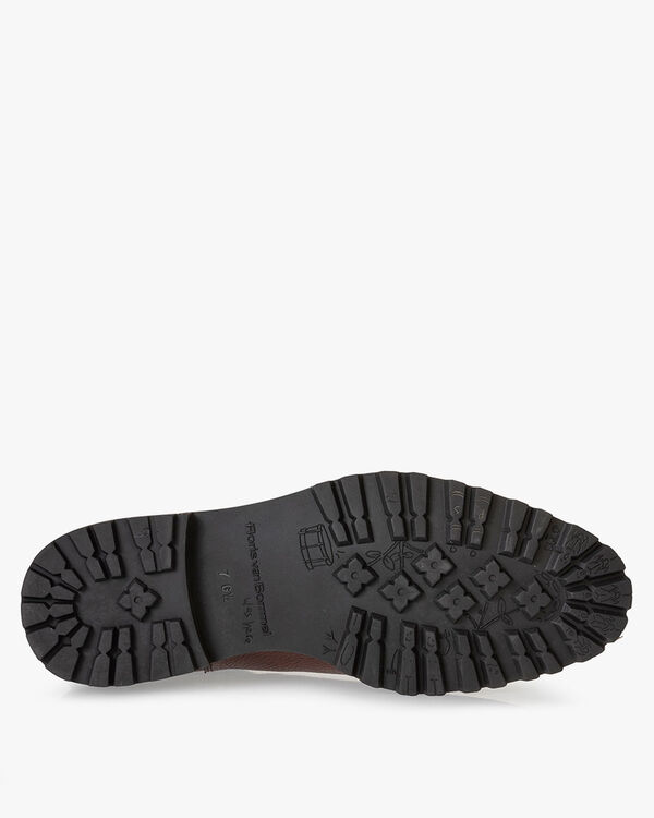 Chelsea boot geprint leer cognac