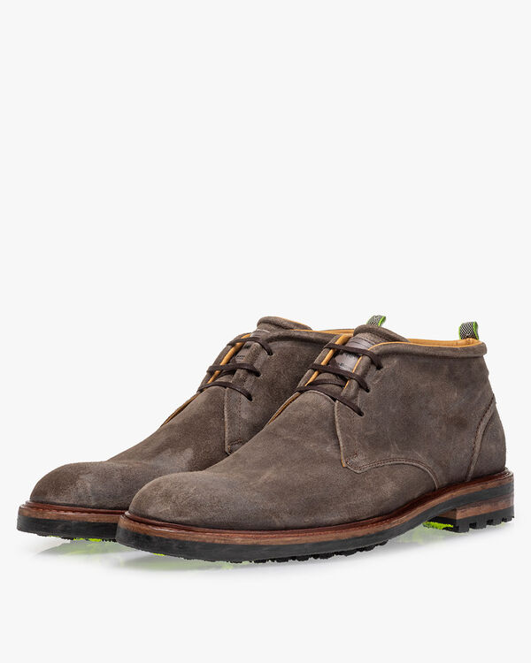 Veterboot suede taupe