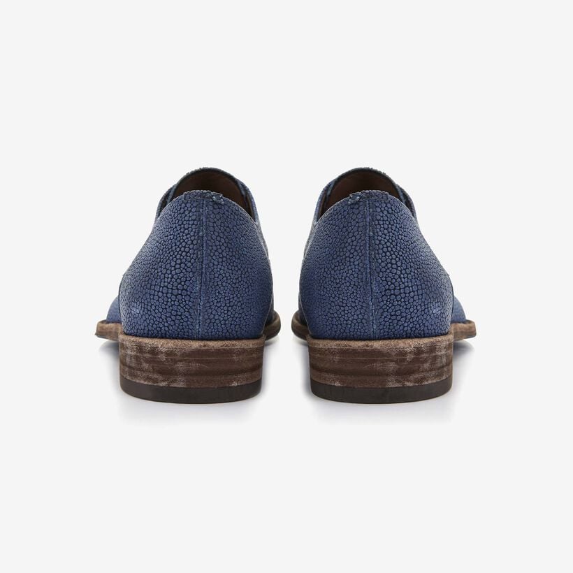 Floris van Bommel blue leather men's lace-up shoe