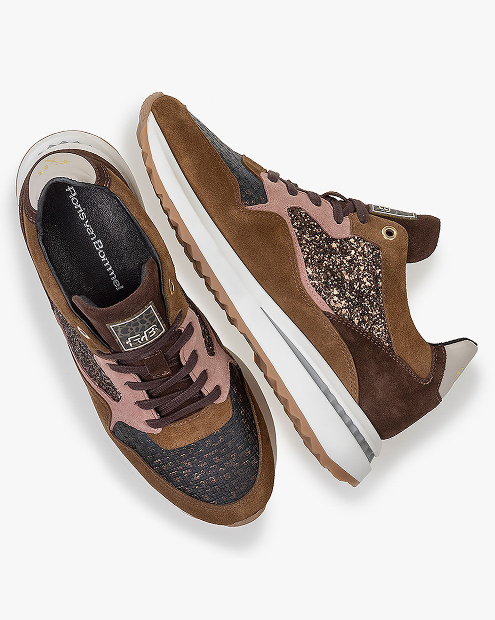 Bruine sneakers hotsell dames van haren