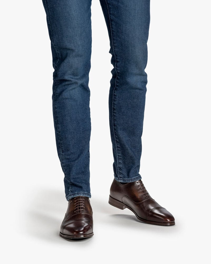 Lace shoe calf leather dark brown