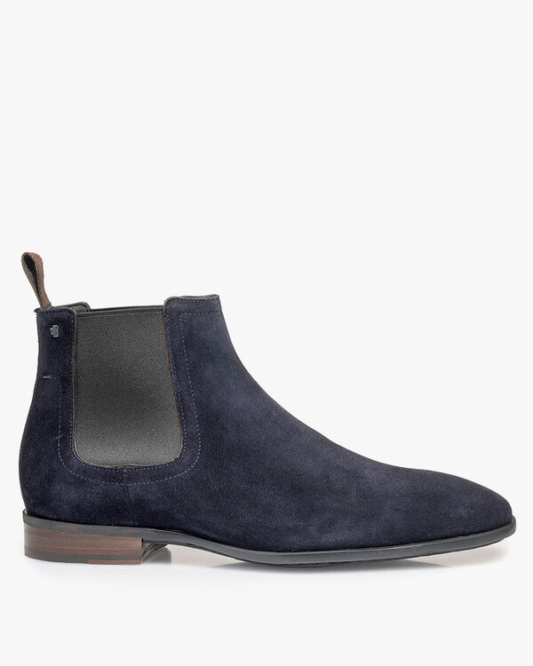 Chelsea boot suede leather blue